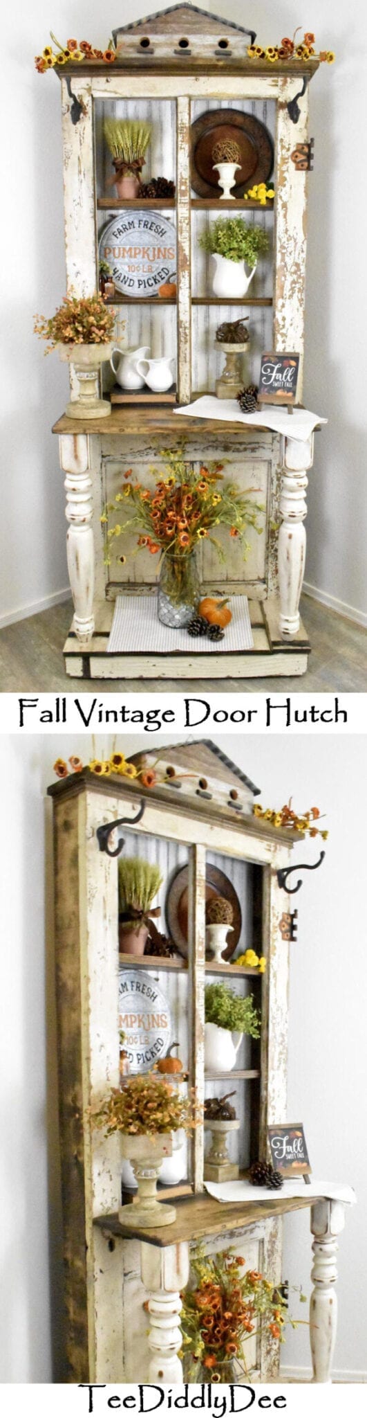 Fall Vintage Door Hutch